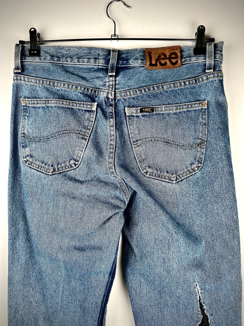 Cracked Lee denim