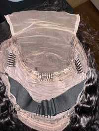 Image 3 of 22 inch closure deep wave wig