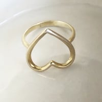 Image 2 of Gold Tone Heart ring