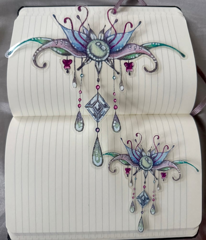 Image of Jezebel alien flower transparent sticker 