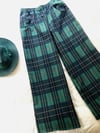 Ready Made Size 12 Green Plaid Pants with Free Postage