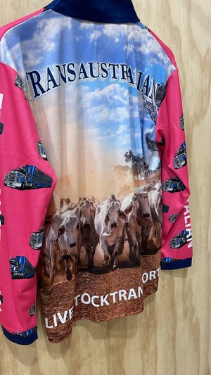 Image of Trans Australian Livestock PINK fishing shirt _ S