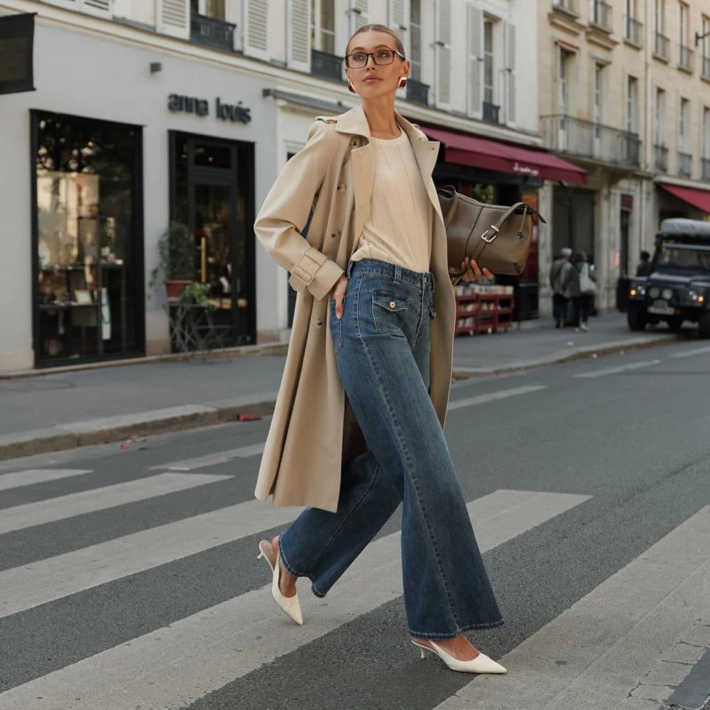 Image of Jean Flare Eloïse denim stone