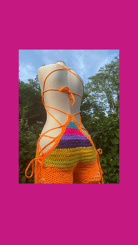 Image 2 of Citrus Berry Crochet Knee Length Jumpuit