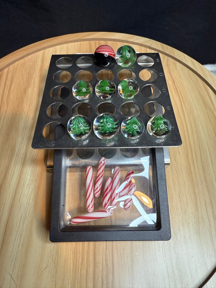 Image of Tree Implosion Marbles w/ candy cane pillars