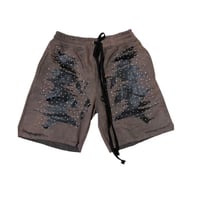 Image 1 of LOAMAI CHARCOAL RHINESTONE SHORTS