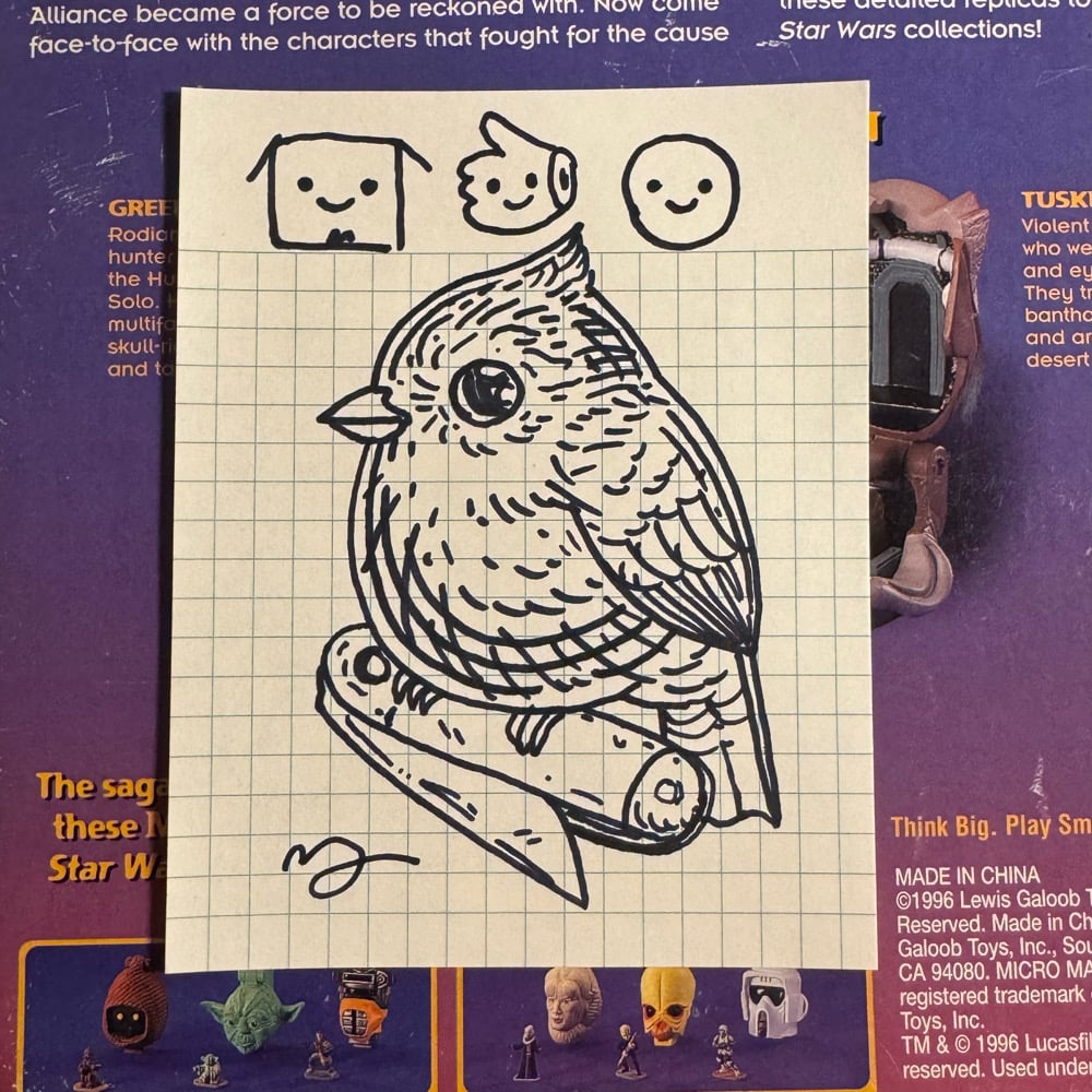 Image of Fat Bird Sharpie Sketch #265