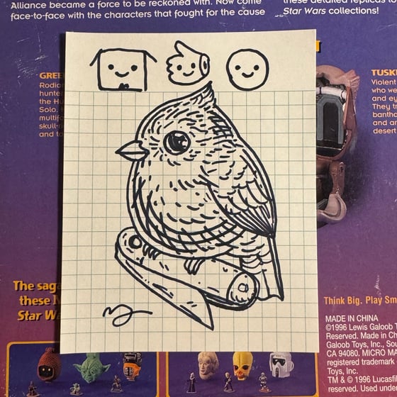 Image of Fat Bird Sharpie Sketch #265