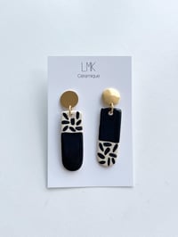 Paire de boucles d'oreilles céramique TOTA noir