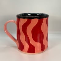 Image 1 of Red & Pink Wavy Mug