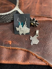 Image 4 of Silver Texas Moss Earring and Pendant Set