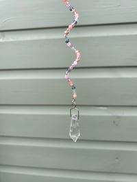 Image 4 of Pink & Silver Spiral Sun Catcher