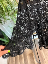 Image 3 of boho lace black top