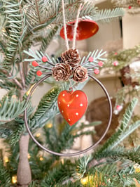 Image 1 of SALE! Holly Hoop Decorations ( Set of 3 )