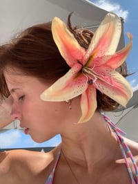 Image 1 of pink lily clip