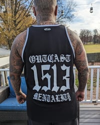 Image 2 of O/M against the world basketball jersey