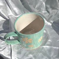 Image 2 of XL Aqua Groovy Flowers Mug