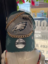 Image 2 of Gold custom eagles hat