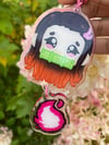 Nezuko Demon Slayer Keychain & Sticker