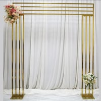 Image 4 of Gold Stainless Steel flower backdrop stand.   For rent only 