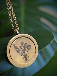 Image 1 of Birth Month Flower Pendant 