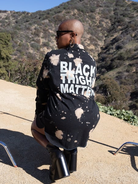 Image of BLACK SPLASH BUTTON UP