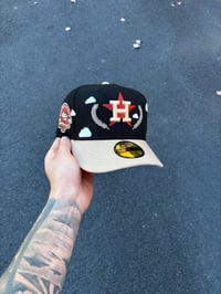 Image 1 of PARTLY CLOUDY MULTI TONE HOUSTON ASTROS CUSTOM FITTED CAP