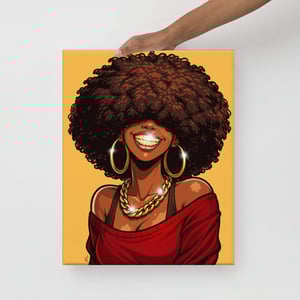 Canvas Print Grilling Woman