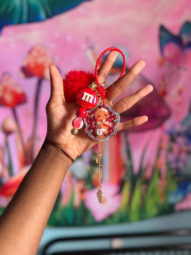 Image of Holiday Beaded Junk Keychains 