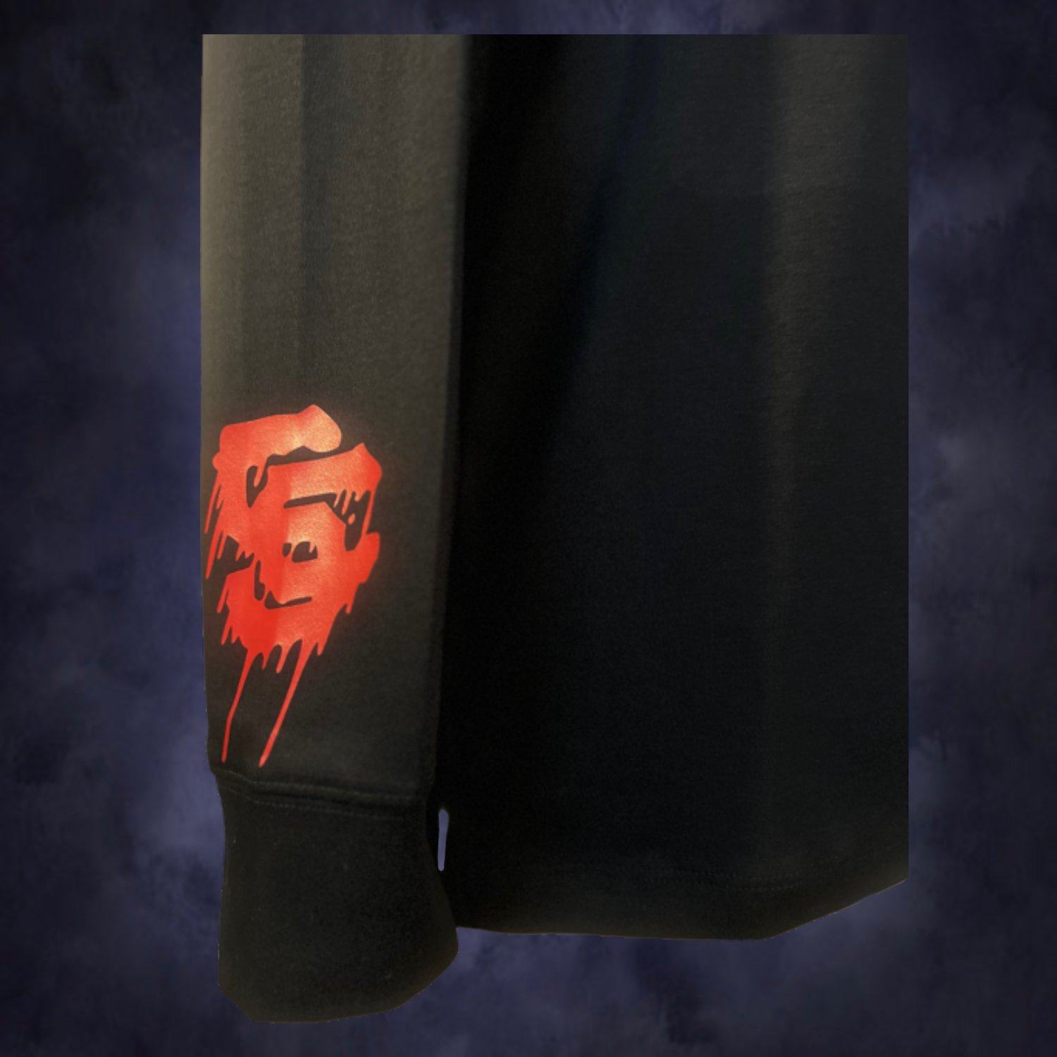 Image of DrippyCoolDude Long Sleeve Tee (Black/Red)