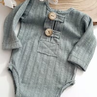 Image 6 of Photoshooting boys bodysuit | Asher-1 | 0-3 months | sage