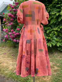 Image 3 of Holly Stalder Watercolor Hand Painted Gauze Dress 
