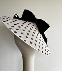 Image 4 of Black’n white polka dot headpiece 