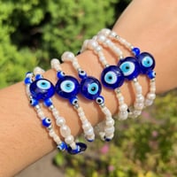 Image of Evil Eye Pearl Bracelets