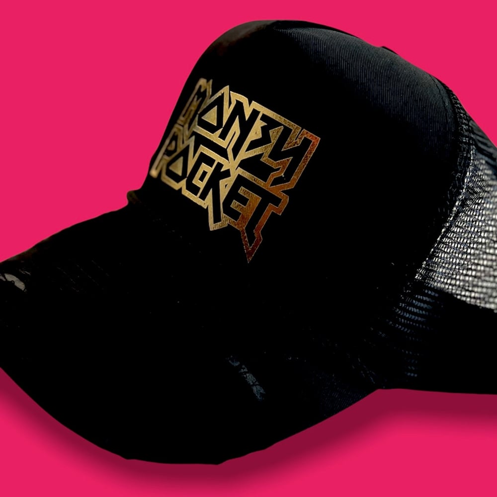 RETRO TRUCKER HAT // BLACK & GOLD
