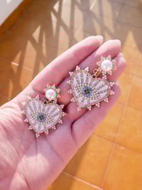 Image 3 of White Rebecca Earrings
