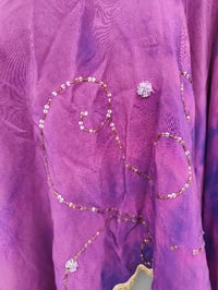 Image 6 of Poncho Woodstock Top -free size purple
