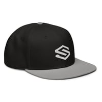 Image 3 of Monogram Snapback Hat - Black/Grey