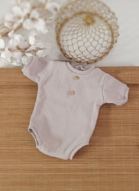 Image 1 of Newborn boys bodysuit for photosession Robbie| cold beige