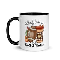 Image 3 of Falling Leaves Football Please, Mug with Color Inside