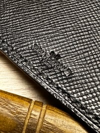 Image 4 of Black Hatch Grain Calfskin Card Holder