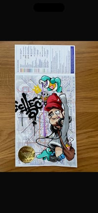 Limited 1 of 1 Hand Painted on Map 15cm by 22.5cm “LONG DROP” Cheo Character signed And Stamped