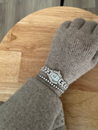 Image 6 of Beautiful Silver Tone Crystal Adorned Croton Ladies Watch 