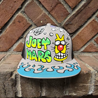 Image 1 of Hand Painted Hat 2 1/1 Flat Brim Hat 