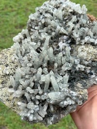 Image 18 of Large Quartz Crystal Points Cluster with inclusions & Fluorite | China #2887