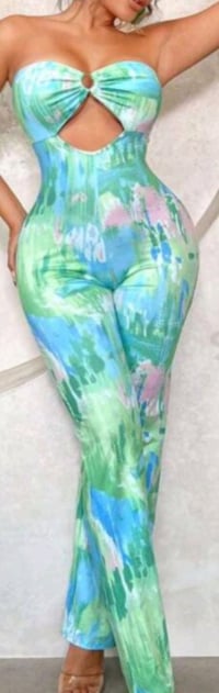 Image 1 of Sexy Boho Summer Outfits Long Tie-Dye