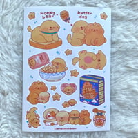 Image 1 of Butter Dog x Honeybear Sticker Sheet