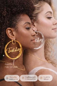 Image 1 of Custom Large Hoop Earrings