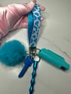 Blue Cow Safety Keychain 