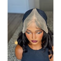Image 5 of AMINA 22” Pre-Plucked Curly Lace Front Wig Sweetheart Hairline - Effortless Glam